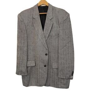 Alan Michaels Vintage Y2K Bemberg Twill Men's Silk Sport Jacket Size 46R
